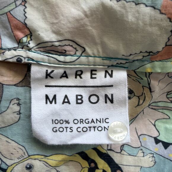 Karen Mabon Pajama Top Womens XL Fancy Dress Dogs Organic Cotton TOP ONLY - Picture 5 of 11